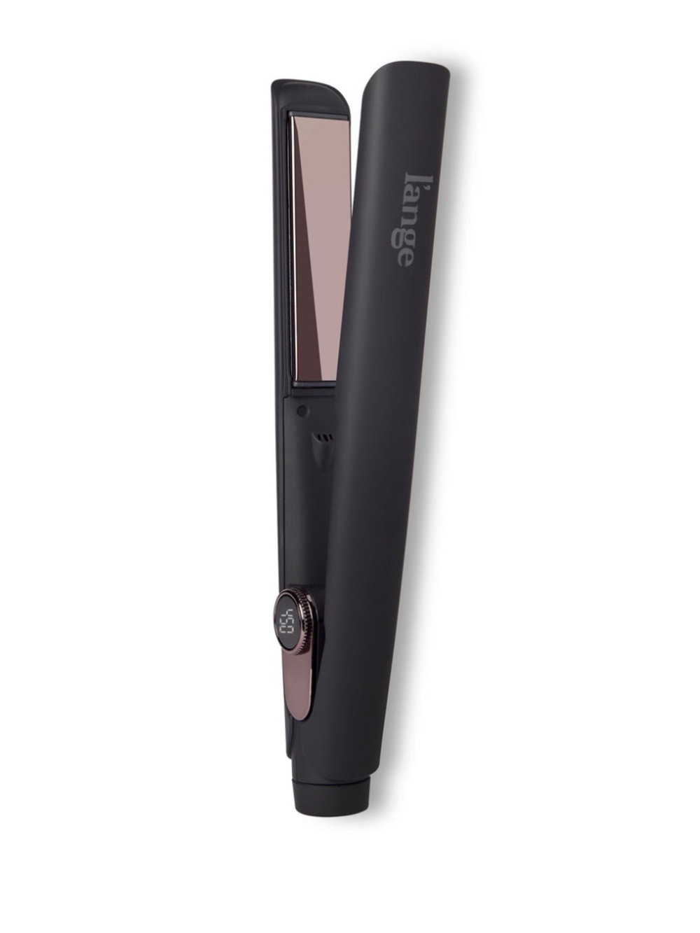 L’ange Matte Black Hair Straightener with Rose Gold Plates